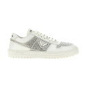 【10周年記念クーポン！P4倍！】 PRADA プラダ ホワイト White Sneakers with crystals スニーカー レディース 春夏2024 1E348NF302AWLF0009 【関税・送料無料】【ラッピング無料】 ju