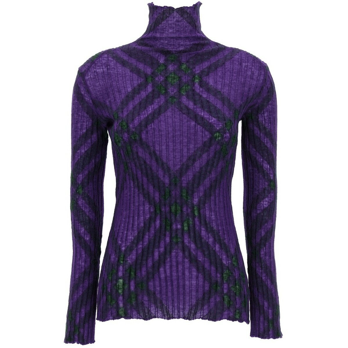 BURBERRY バーバリー パープル Purple Check sweater ニットウェア レディース 秋冬2023 8076507ROYAL 【関税・送料無料】【ラッピング無料】 ju