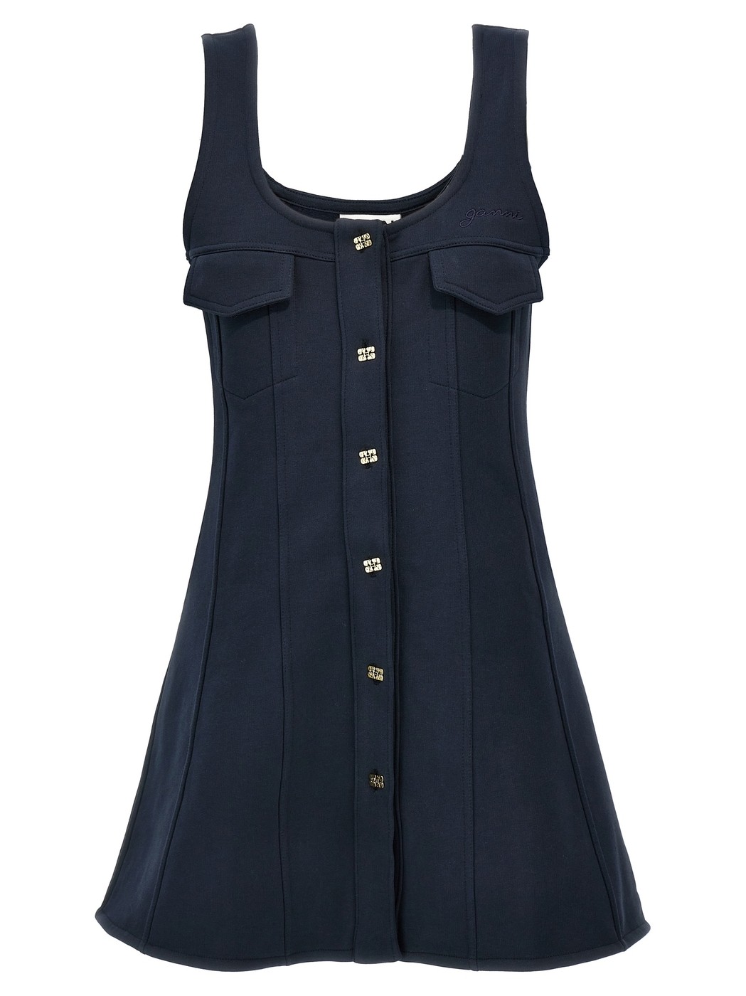 スーパーSALE開催!!全商品クーポン使えます!! ガニー GANNI ワンピース ドレス レディース ブルー Dresses Mini dress T4096683 Blue 関税 送料無料 ラッピング無料 2025SS juのサムネイル