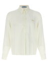 プラダ PRADA シャツ レディース ホワイト Shirts Silk logo shirt P473FSOOO14KGF0304 White 関税 送料無料 ラッピング無料 2025SS ju