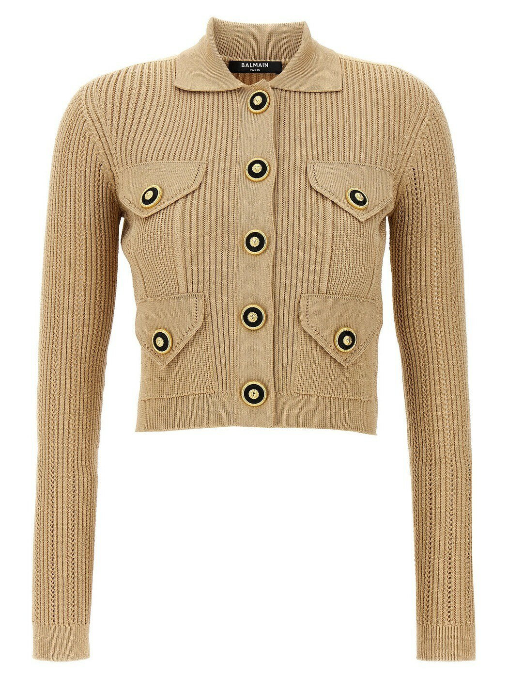 ݥ4!! Хޥ BALMAIN  ˥åȥ ǥ ١ Knitwear Ribbed cardi...