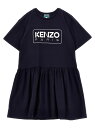 ケンゾー KENZO ドレス ワンピース ベビーガールズ ブルー Dresses Logo dress K61021MARINE Blue 関税 送料無料 ラッピング無料 2025SS ju