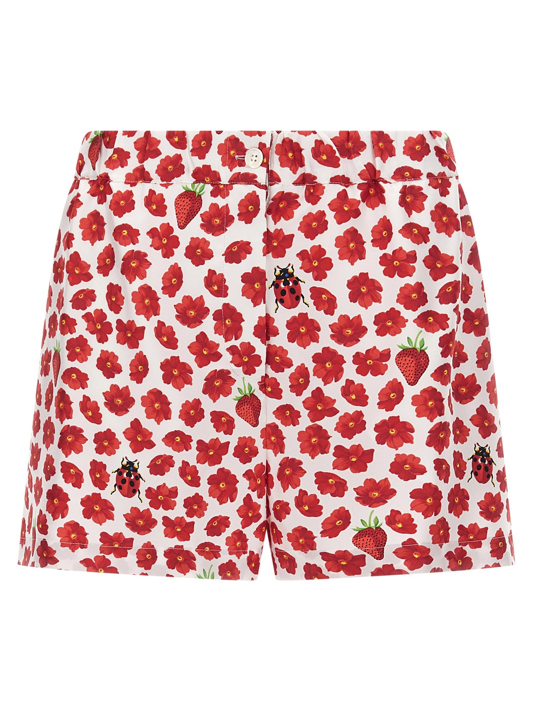 【本日ポイント4倍!!】 ヴェルサーチ VERSACE デニムショーツ ショーツ レディース マルチカラー Denim shorts 'Strawberry Garden' shorts 10189481A136495W690 Multicolor 関税 送料無料 ラッピング無料 2025SS ju