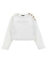 バルマン BALMAIN Tシャツ トップス ベビーガールズ ホワイト T-shirt 'Balmain Vintage' sweatshirt BW4B00Z0081100 White 関税 送料無料 ラッピング無料 2025SS ju