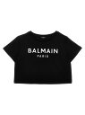 バルマン BALMAIN Tシャツ トップス ベビーガールズ ホワイト T-shirt Embossed logo t-shirt BW8A61Z0082930BC White/Black 関税 送料無料 ラッピング無料 2025SS ju
