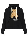 【本日ポイント4倍!!】 パーム エンジェルス PALM ANGELS スウェットシャツ トレーナー メンズ ブラック Sweatshirts 'Bear In Mind' hoodie PMBB172S25FLE00110601060 Black 関税 送料無料 ラッピング無料 2025SS ju