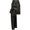 ALEXANDER MCQUEEN アレキサンダー マックイーン ブラック Black Maxi bow leather skirt スカート レディース 春夏2024 780910Q5AL11000 【関税・送料無料】【ラッピング無料】 ju