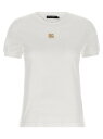【1000円OFFクーポン配布中!】 ドルチェ&ガッバーナ DOLCE&GABBANA ポロシャツ Tシャツ レディース ホワイト T-shirts and polo shirts Rhinestone logo T-shirt F8N08ZGDCWQW0800 White 関税 送料無料 ラッピング無料 2025SS ju