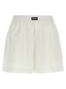 ローテート ROTATE BIRGER CHRISTENSEN デニムショーツ ショーツ レディース ホワイト Denim shorts 'Elasticated' shorts 113828400400 White 関税 送料無料 ラッピング無料 2025SS ju