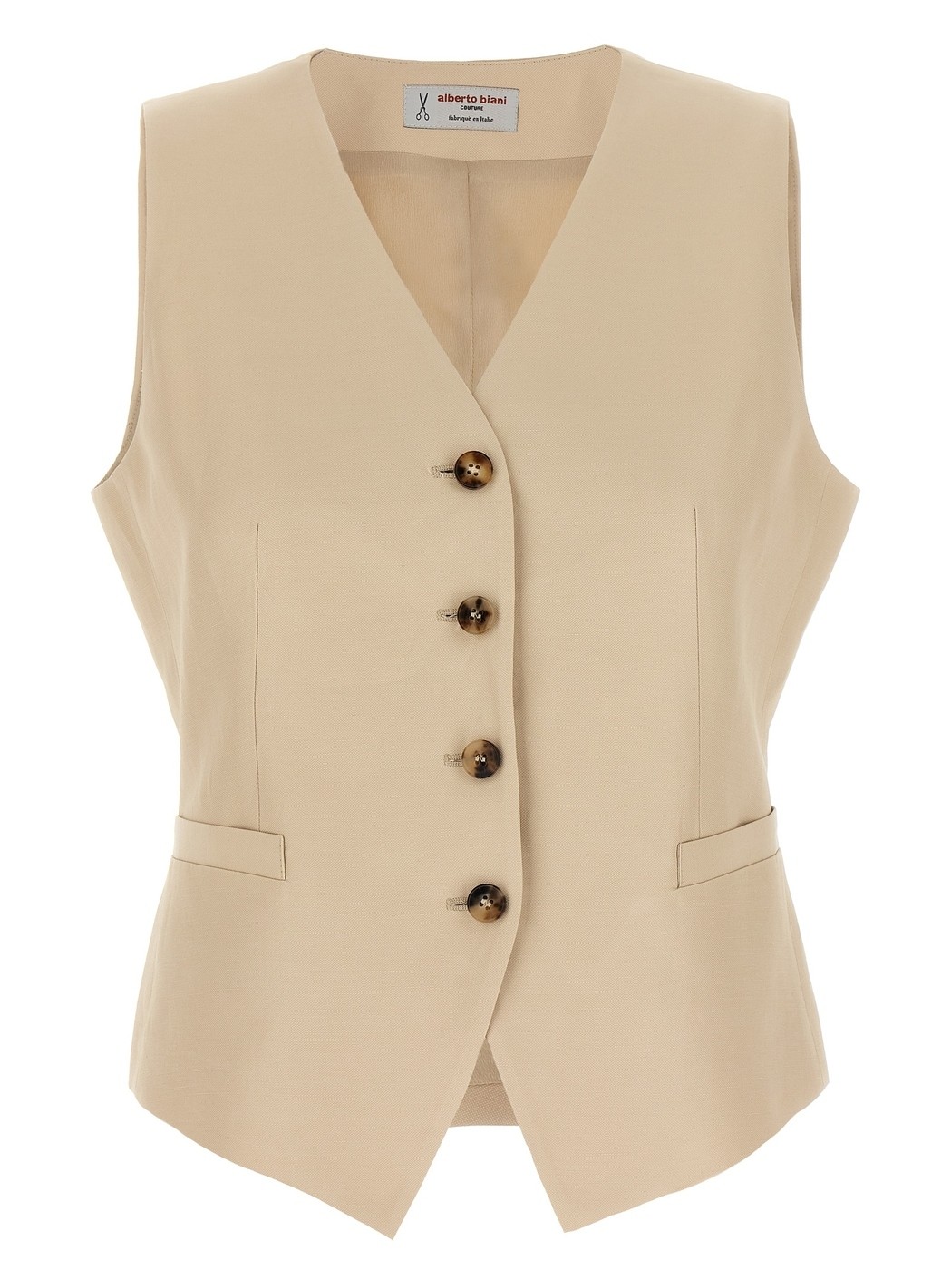 ٥ ӥ ALBERTO BIANI  ٥ ǥ ١ Vests Linen viscose vest GG...