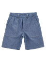 モンクレール アンファン MONCLER ENFANT ズボン パンツ ベビーボーイズ ブルー Pants Denim bermuda shorts K19542B00010596RS715 Light Blue 関税 送料無料 ラッピング無料 2025SS ju