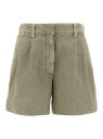 ブルネロクチネリ BRUNELLO CUCINELLI デニムショーツ ショーツ レディース グリーン Denim shorts Linen cotton shorts ML996P5761C2874 Green 関税 送料無料 ラッピング無料 2025SS ju