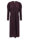 【本日ポイント4倍!!】 ヴィクトリアベッカム VICTORIA BECKHAM ワンピース ドレス レディース パープル Dresses 'Keyhole Dolman Midi' dress 1125WDR004411BFIG Purple 関税 送料無料 ラッピング無料 2025SS ju