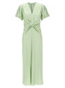 【本日ポイント4倍!!】 ヴィクトリアベッカム VICTORIA BECKHAM ワンピース ドレス レディース グリーン Dresses 'Gathered Waist Midi' dress 1125WDR005195DJADE Green 関税 送料無料 ラッピング無料 2025SS ju