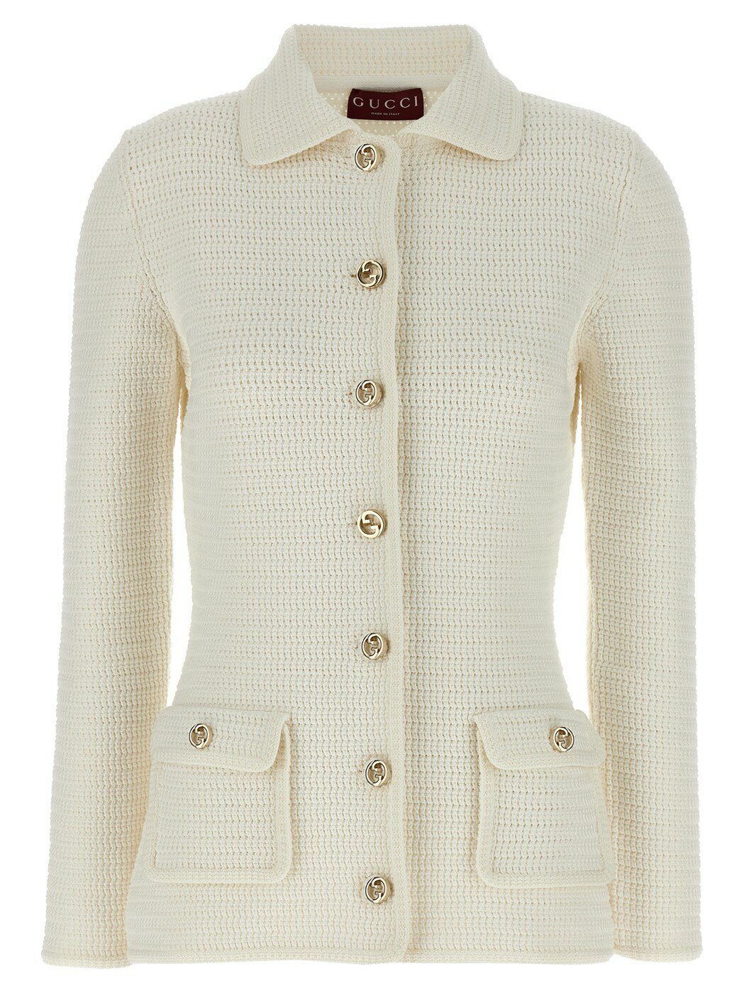 ݥȺ4!! å GUCCI  ˥åȥ ǥ ۥ磻 Knitwear Cotton cardig...