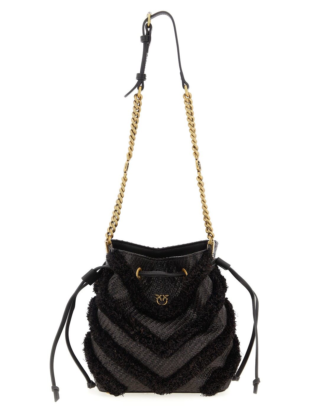 ԥ PINKO Хå ǥ ֥饦 Business bags Raffia mini bucket bag 104303A2CDM32Q Brown  ̵ åԥ̵ 2025SS ju