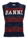 ガニー GANNI ジレ ベスト レディース マルチカラー Vests 'Blue Striped' vest K2568999 Multicolor 関税 送料無料 ラッピング無料 2025AW ju