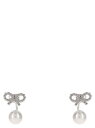 セルフ ポートレート SELF PORTRAIT ジュエリー レディース シルバー Jewelry 'Crystal Bow Pearl Jacket' earrings PF25624ESLSILVER Silver 関税 送料無料 ラッピング無料 2025AW ju