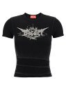 【1000円OFFクーポン配布中!!】 ディーゼル DIESEL ポロシャツ Tシャツ レディース ブラック T-shirts and polo shirts 'T-Ele-Long-P2' T-shirt A142310WFBM02 Black 関税 送料無料 ラッピング無料 2025AW ju