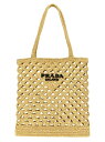 【三連休限定1000円OFF】 プラダ PRADA トートバッグ レディース ベージュ Tote bags Crochet logo shopping bag 1BG493VOOO2M2TF0018 Beige 関税 送料無料 ラッピング無料 2025SS ju