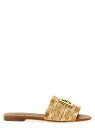 【1000円OFFクーポン配布中!】 ドルチェ&ガッバーナ DOLCE&GABBANA サンダル レディース ブラウン Sandals Raffia braid slides CQ0646AN2178B218 Brown 関税 送料無料 ラッピング無料 2025AW ju