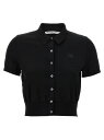 【本日ポイント4倍!!】 ティー バイ アレキサンダー ワン T BY ALEXANDER WANG ポロシャツ レディース ブラック Polo Logo patch polo shirt 4KC3253065001 Black 関税 送料無料 ラッピング無料 2025AW ju