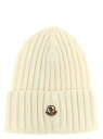 【三連休限定1000円OFF】 モンクレール MONCLER ハット 帽子 レディース ホワイト Hats Ribbed wool beanie K20933B00036A9327030 White 関税 送料無料 ラッピング無料 2025AW ju