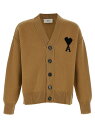アミ パリス AMI PARIS セーター ニットウェア メンズ ベージュ Knitwear 'Ami de Coeur' cardigan UKC367018288 Beige 関税 送料無料 ラッピング無料 2025AW ju