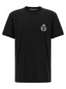 ドルチェ&ガッバーナ DOLCE&GABBANA Tシャツ メンズ ブラック T-shirts Heraldic patch t-shirt G8PV1ZG7PJ6N0000 Black 関税 送料無料 ラッピング無料 2025AW ju
