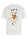 カサブランカ CASABLANCA Tシャツ メンズ ホワイト T-shirts 'Casa Way Orange Mascot' T-shirt MAW25JTS00102KAWAIIORANGE White 関税 送料無料 ラッピング無料 2025AW ju