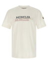 モンクレール MONCLER Tシャツ メンズ ホワイト T-shirts Flocked logo T-shirt K20918C0005589AZ9034 White 関税 送料無料 ラッピング無料 2025AW ju