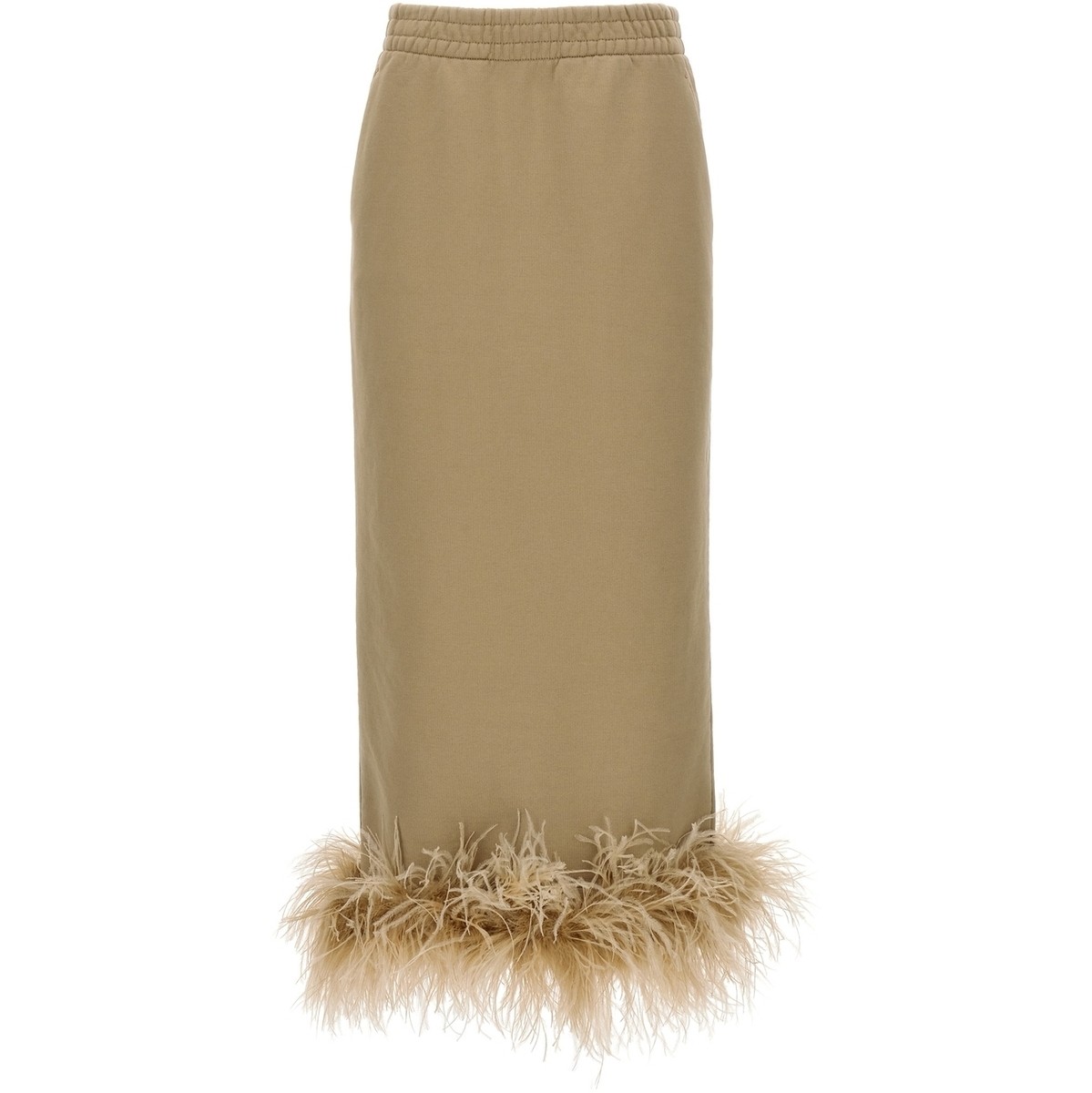 プラダ PRADA プラダ ベージュ Beige Feather midi skirt スカート レディース 春夏2024 131102SOOO13YGF0627 【関税・送料無料】【ラッピング無料】 ju