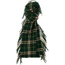 【15,000円以上1,000円OFF!!】 BURBERRY バーバリー グリーン Green Check scarf ファッション小物 メンズ 春夏2024 8079993IVY 【関税・送料無料】【ラッピング無料】 ju