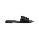 【1000円OFFクーポン配布中!】 ドルチェ&ガッバーナ DOLCE&GABBANA サンダル レディース ブラック Sandals Logo sandals CQ0436AY32980999 Black 関税 送料無料 ラッピング無料 2023AW ju