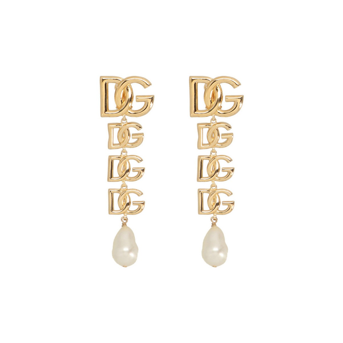 DOLCE&GABBANA ɥ&åС  Gold Logo earrings 奨꡼ ǥ 2023 WE...