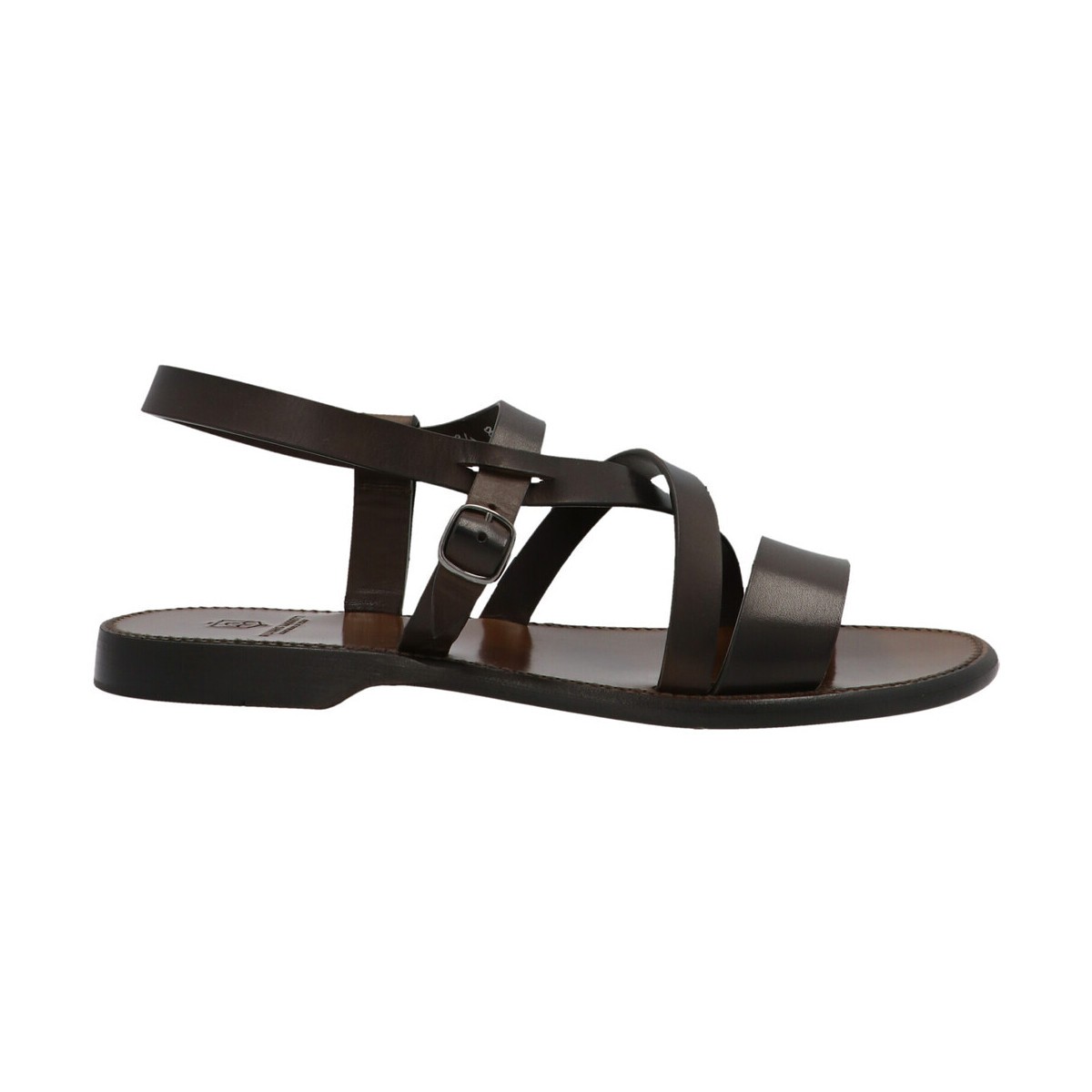 SILVANO SASSETTI シルバノサ セッティ Brown Crossover band leather sandals サンダル メンズ 春夏2022 9884DIVERIP879 【関税・送料無料】【ラッピング無料】 ju