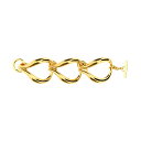 サンローラン ブレスレット 【15,000円以上ご購入で1,000円OFF！】 SAINT LAURENT PARIS イヴ サンローラン ゴールド Gold '3 Boucles' bracelet ジュエリー レディース 秋冬2023 762655Y15008030 【関税・送料無料】【ラッピング無料】 ju