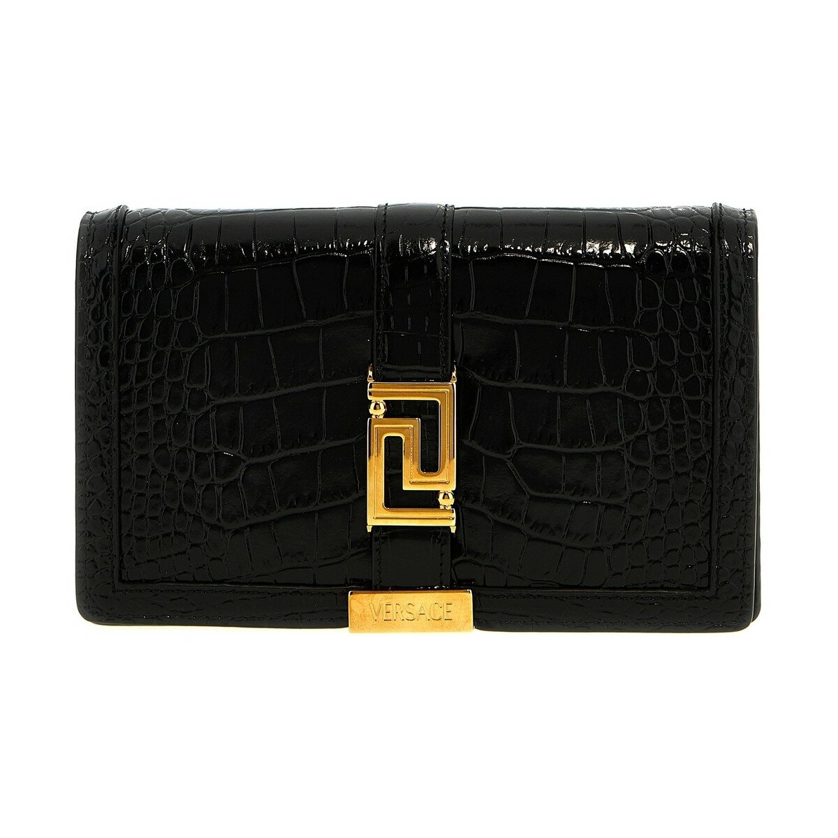 ヴェルサーチ 財布（レディース） VERSACE ヴェルサーチ ブラック Black 'Greca Goddess' wallet 財布 レディース 秋冬2023 10072201A087241B00V 【関税・送料無料】【ラッピング無料】 ju