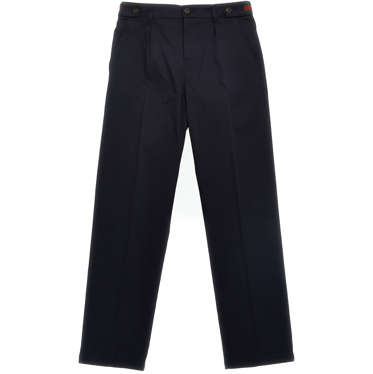 楽天BRANDSHOP・クラージュ楽天市場店【毎月1日はエントリーでポイント3倍！】 GUCCI グッチ ブルー Blue Web Ribbon Pants パンツ ボーイズ 春夏2024 737990XWA0I4080 【関税・送料無料】【ラッピング無料】 ju