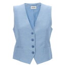  P.A.R.O.S.H. パロシュ ブルー Light Blue Single-breasted vest トップス レディース 春夏2024 D410028RAISA24078  ju