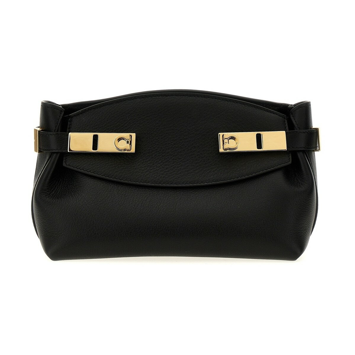 クラッチバッグ 【0のつく日は全商品ポイント4倍】 FERRAGAMO フェラガモ ブラック Black 'Hug Small' clutch クラッチバッグ レディース 春夏2024 768846NERO 【関税・送料無料】【ラッピング無料】 ju