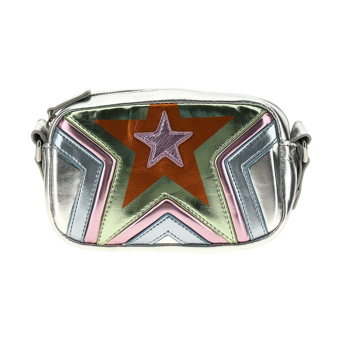 【本日5の付く日ポイント4倍!】 STELLA MCCARTNEY ステラマッカートニー シルバー Silver Star laminated shoulder strap バッグ ガールズ 春夏2024 TU0A68Z0699925 【関税・送料無料】【ラッピング無料】 ju