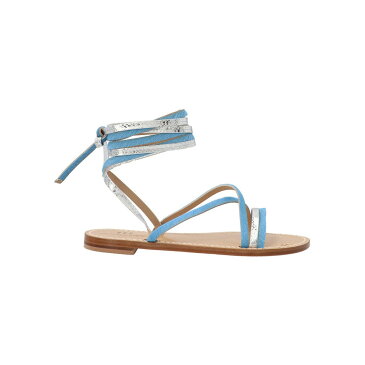 EMANUELA CARUSO CAPRI エマヌエラカルーソ Multicolor 'Hand nailed' sandals サンダル レディース 春夏2022 N51CT10ARGENTOAZZURRO 【関税・送料無料】【ラッピング無料】 ju