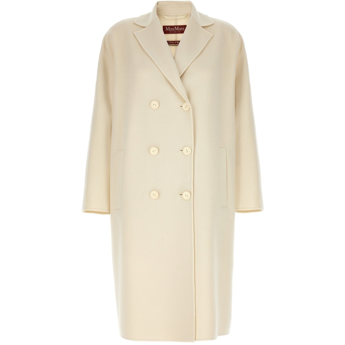 MAX MARA STUDIO マックスマーラ ステュディオ ホワイト White 'Meringa' coat コート レディース 春夏2024 MERINGA003 【関税・送料無料】【ラッピング無料】 ju