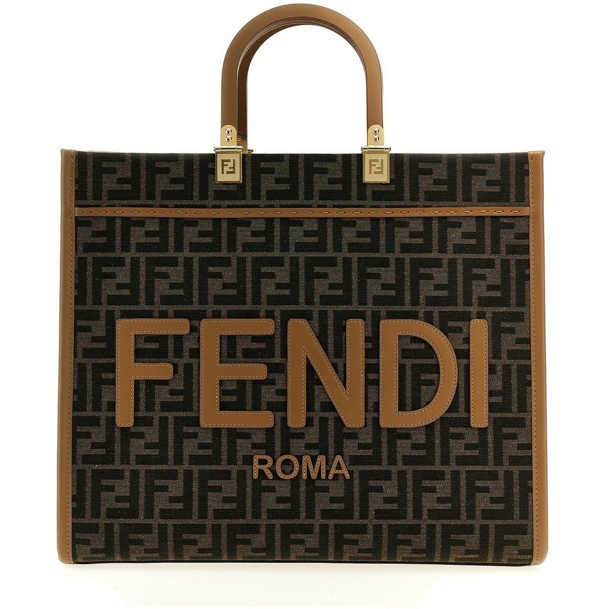 【0の付く日ポイント4倍】 FENDI フェンディ ブラウン Brown 'Fendi Sunshine' shopping bag トートバッグ レディース 春夏2024 8BH386ALVYF1GE3 【関税・送料無料】【ラッピング無料】 ju