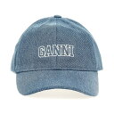 【15,000円以上1,000円OFF!!】 GANNI ガニー ブルー Light Blue Logo embroidery cap 帽子 レディース 春夏2024 A5530630 【関税・送料無料】【ラッピング無料】 ju