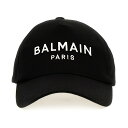 【15,000円以上1,000円OFF!!】 BALMAIN バルマン ホワイト White/Black Logo embroidery cap 帽子 メンズ 春夏2024 CH1XA015CB24EAB 【関税・送料無料】【ラッピング無料】 ju