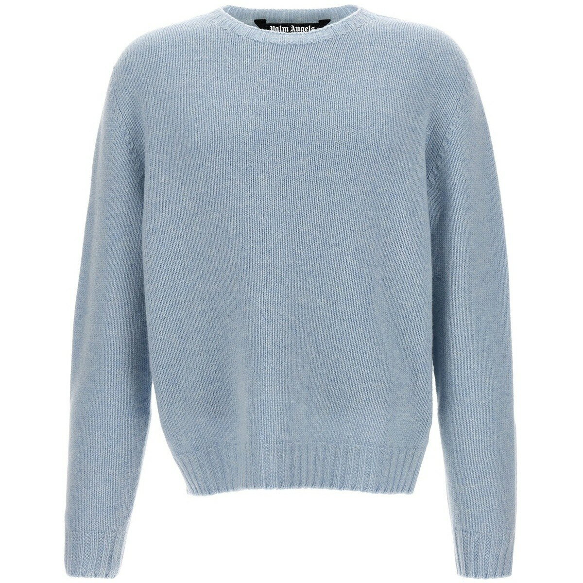 PALM ANGELS ѡ 󥸥륹 ֥롼 Light Blue 'Curved Logo' sweater ˥åȥ  ղ2024 PMHE027C99KNI00140014001 ڴǡ̵ۡڥåԥ̵ ju