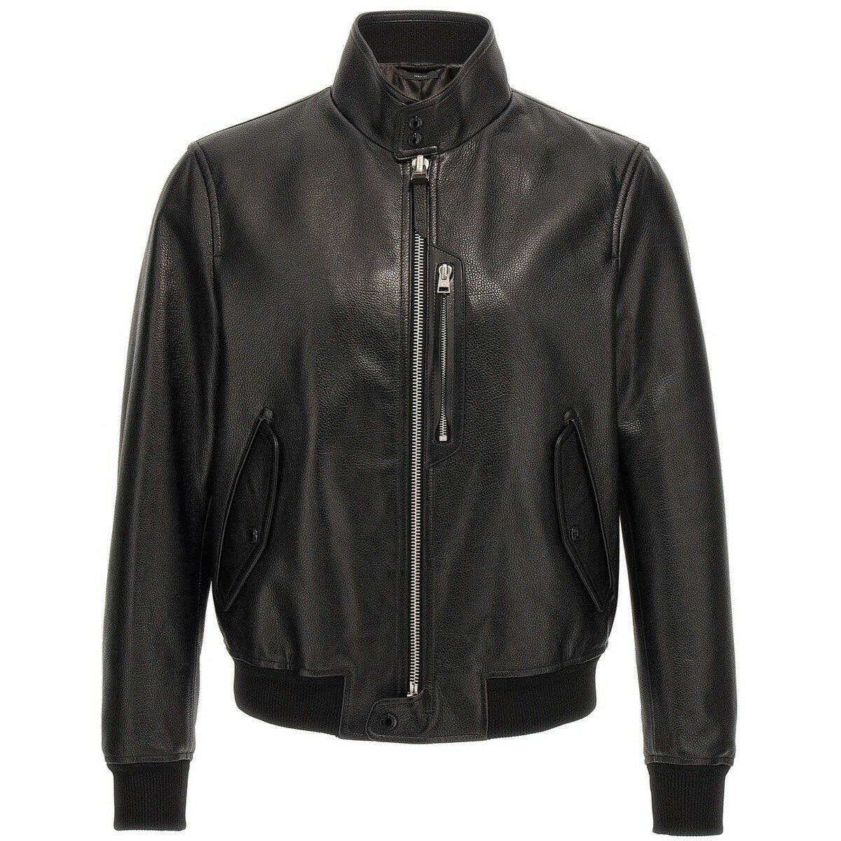 TOM FORD トム フォード ブラック Black Grainy leather bomber jacket ジャケット メンズ 春夏2024 LBG001LMG004S23LB999 【関税・送料無料】【ラッピング無料】 ju