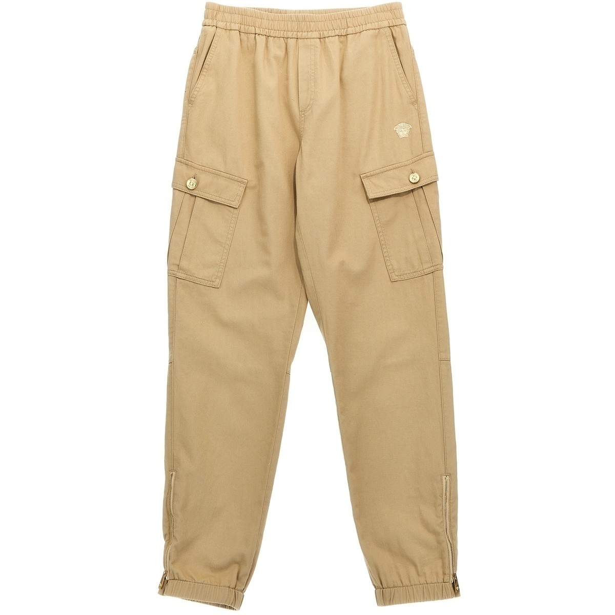 【土日限定クーポン配布中！】 VERSACE ヴェルサーチェ ベージュ Beige Cargo pants パンツ ボーイズ ..